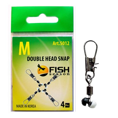 Застежка с вертлюжком ДВОЙНОЙ ПЛАСТИК №M (уп. 4 шт.)